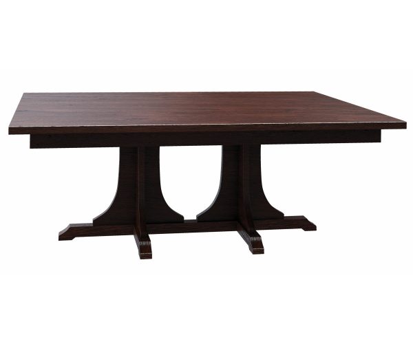 Mission Double Pedestal Table