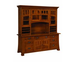 Bridgefort Mission Credenza and Hutch