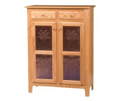 Classic 2 Drawer Copper Panel Pie Safe