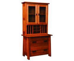 Freemont Mission Lateral File Cabinet and Hutch FMLT