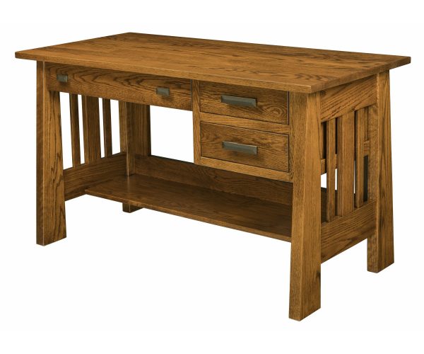 Freemont Mission Open Desk 3 Drawers
