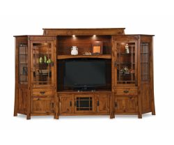 Modesto 6pc Wall Unit W/ Angled Side Cabinets