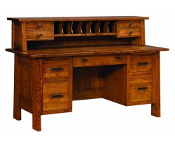 Freemont Mission File Desk 28" with Hutches