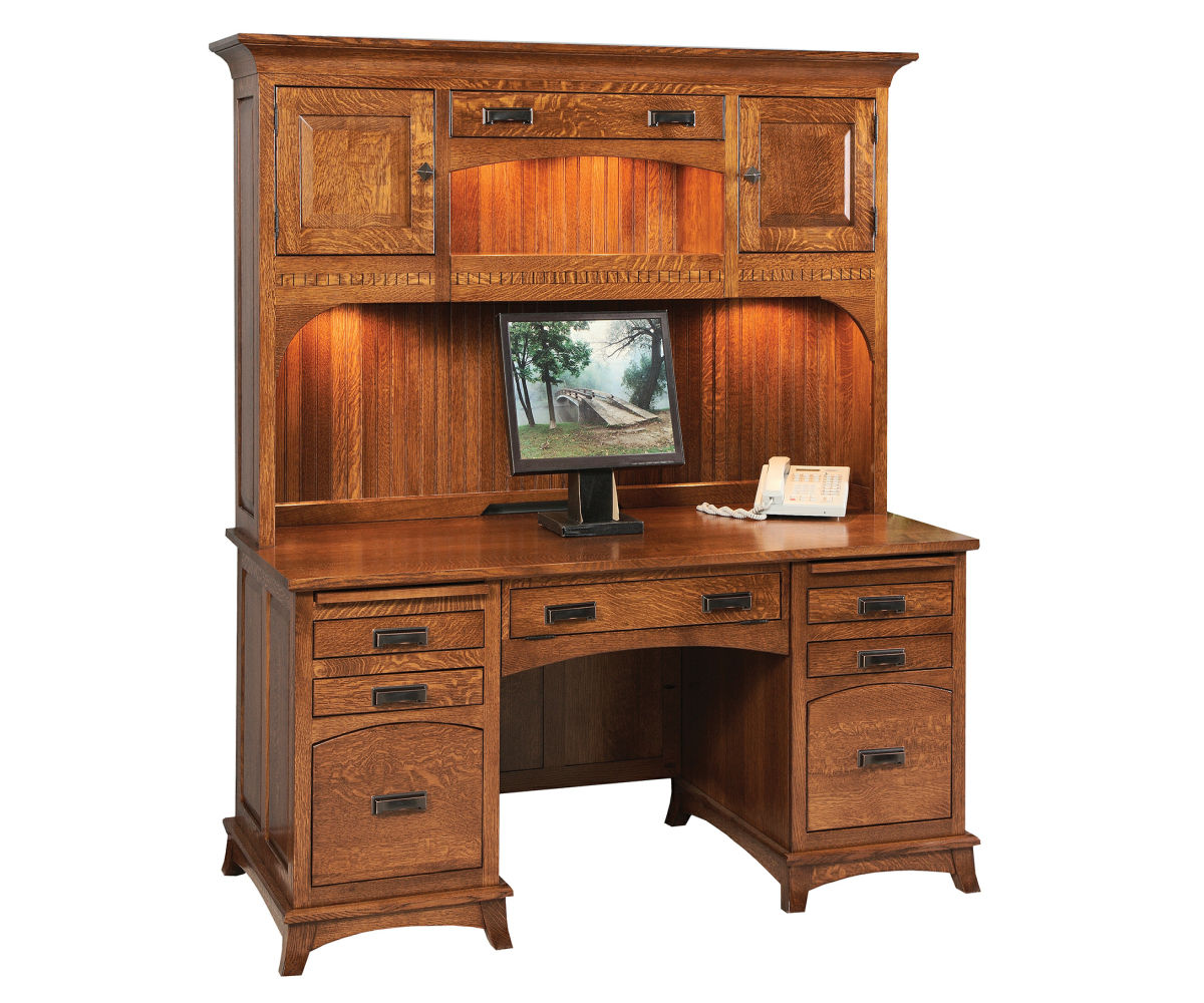 Mt Eaton Executive Desk With Hutch Top