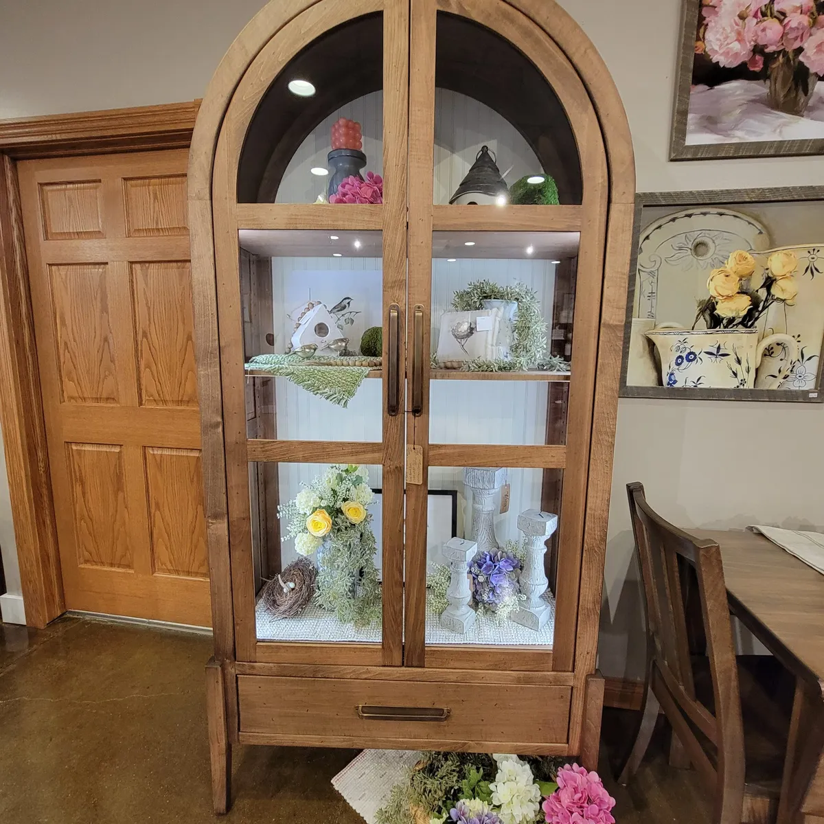 Featured image for “Arched Display Cabinet w Beadboard”