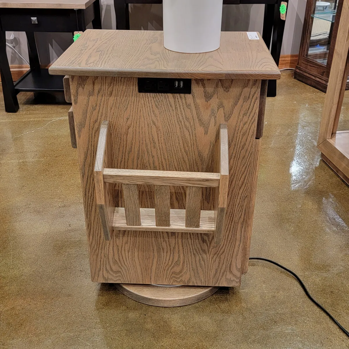 Featured image for “Magabout Rotating End Table w USB Option”