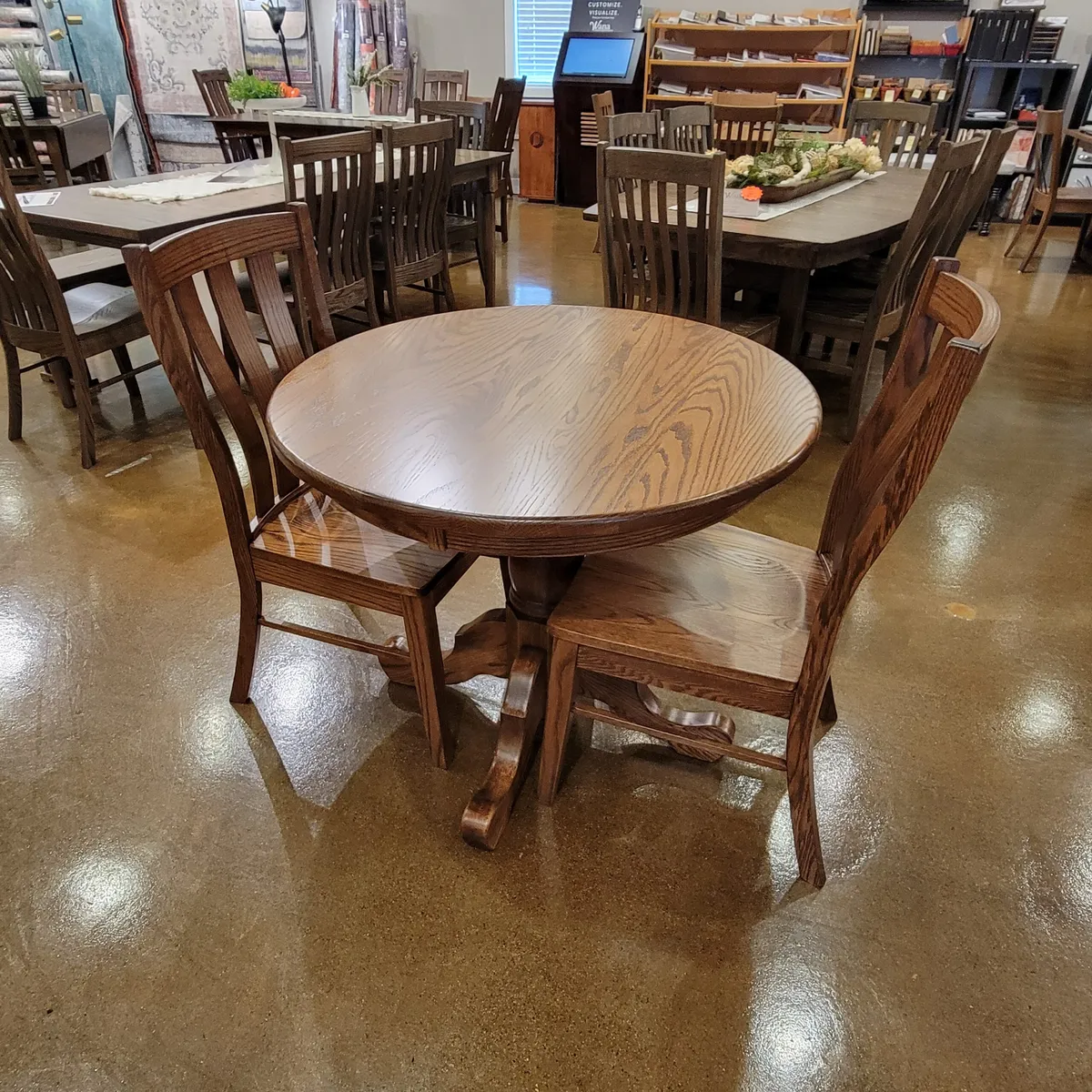 Featured image for “Single Pedestal Solid Top Table”